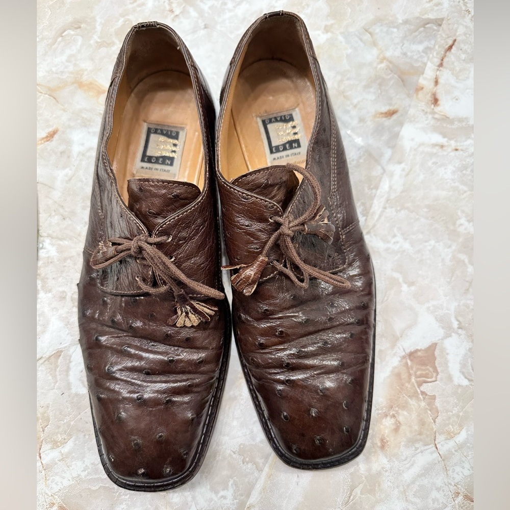 David Eden Ostrich leather Italian Shoe